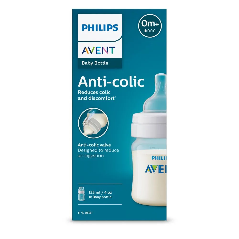 Mamadeira Philips Avent Classic+ +0 meses Anticólicas Fluxo Muito Lento 125ml 1 Unidade