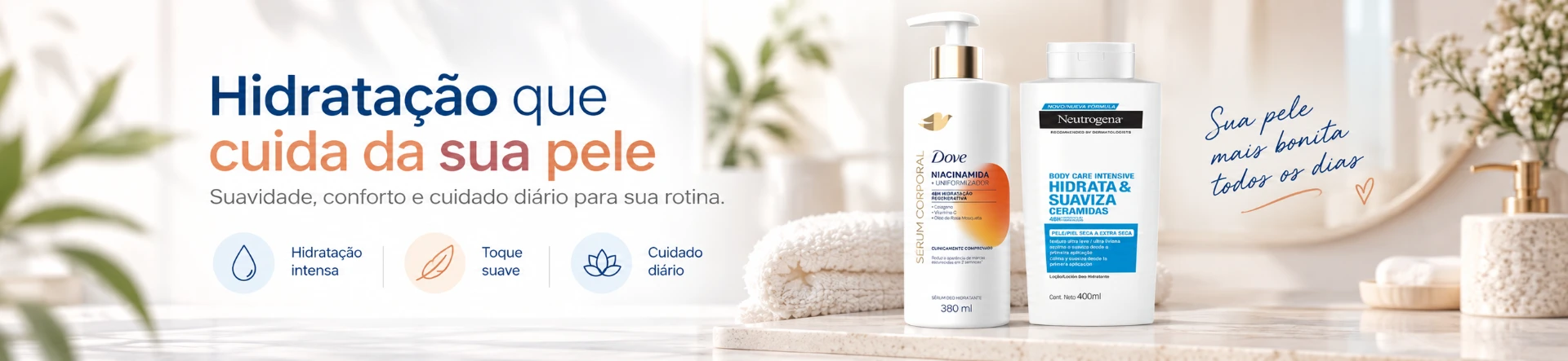 Hidratação que cuida da sua pele