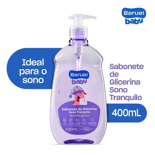 Sabonete Líquido Infantil Baruel Baby Sono Tranquilo Sem Lágrimas +6 meses 400ml